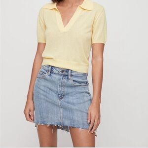 Aritzia Wilred Free Denim Jean Mini Skirt size 10